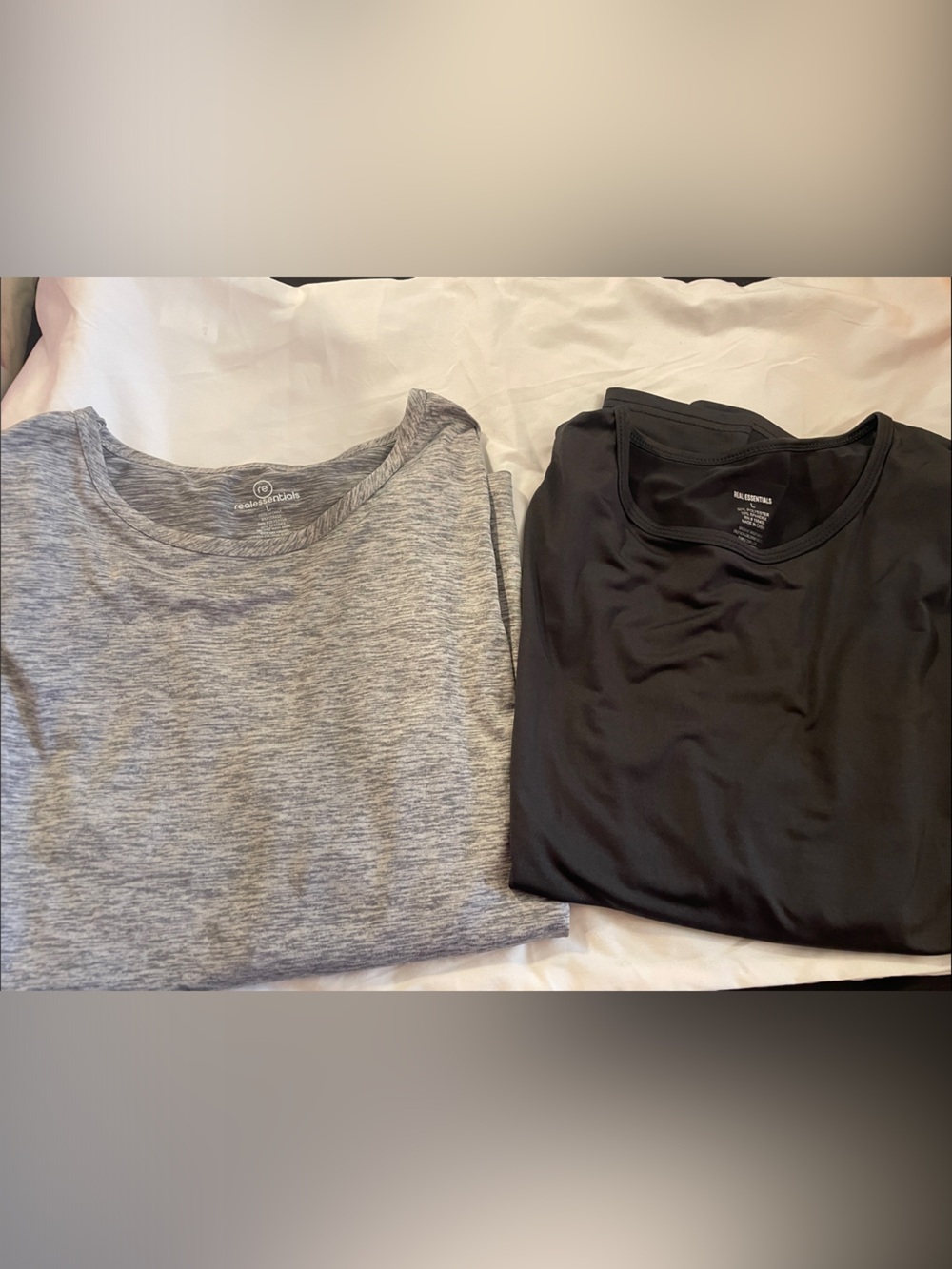 Pair Essentials Women's Long Sleeve Tees - Gray Heather & Dark Grey